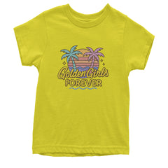 Golden Girls Forever Retro Sunset Youth T-shirt Yellow