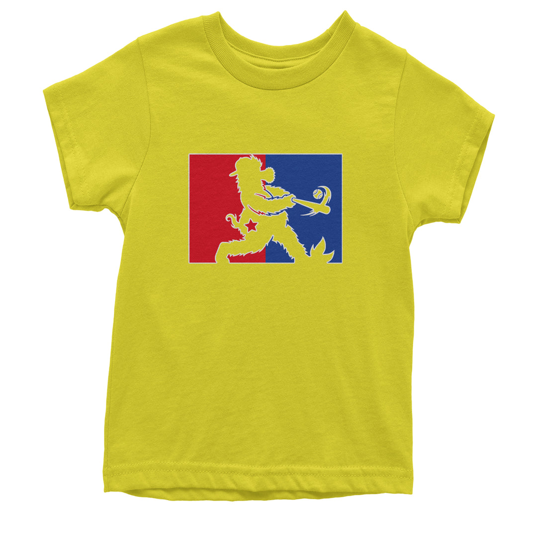 Batter Up Philly Baseball Phan Youth T-shirt Yellow