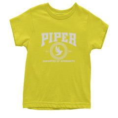 Piper Daughter of Aphrodite Rebel Heart Youth T-shirt Yellow