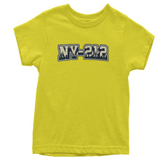 New York City 212 Area Code Skyline  Youth T-shirt Yellow