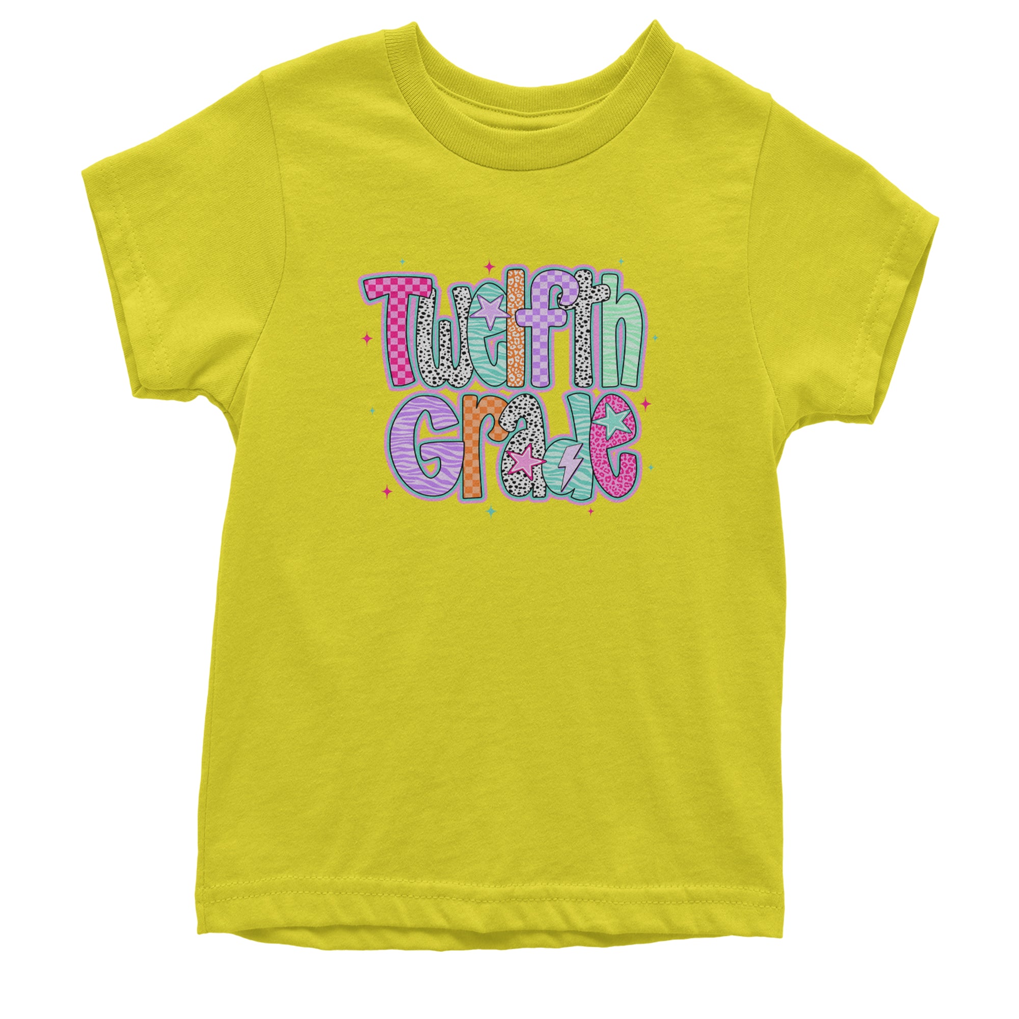 Senior Year Colorful Back to School Youth T-shirt Yellow