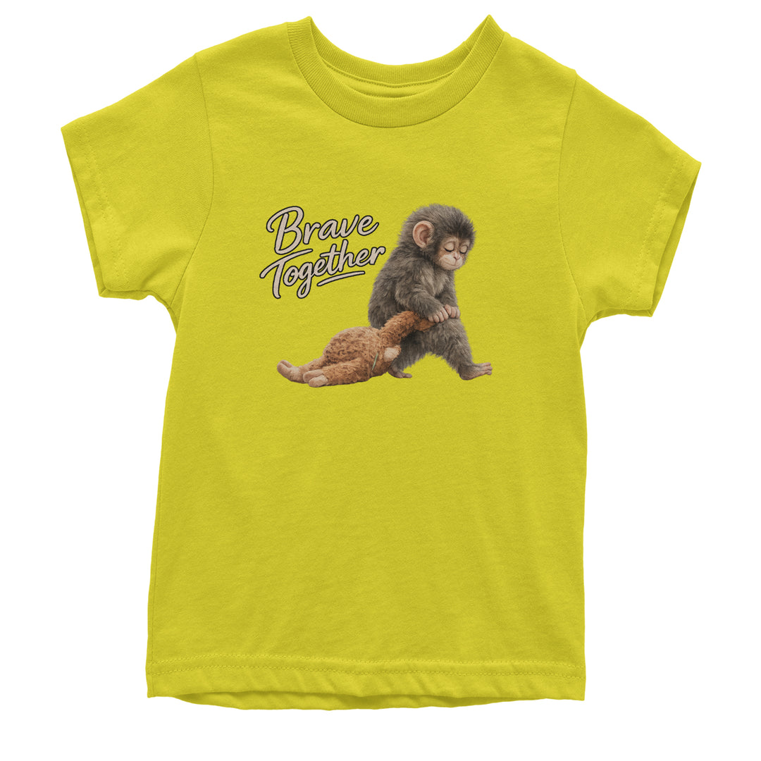 Punch Brave Together Stuffed Animal Youth T-shirt Yellow
