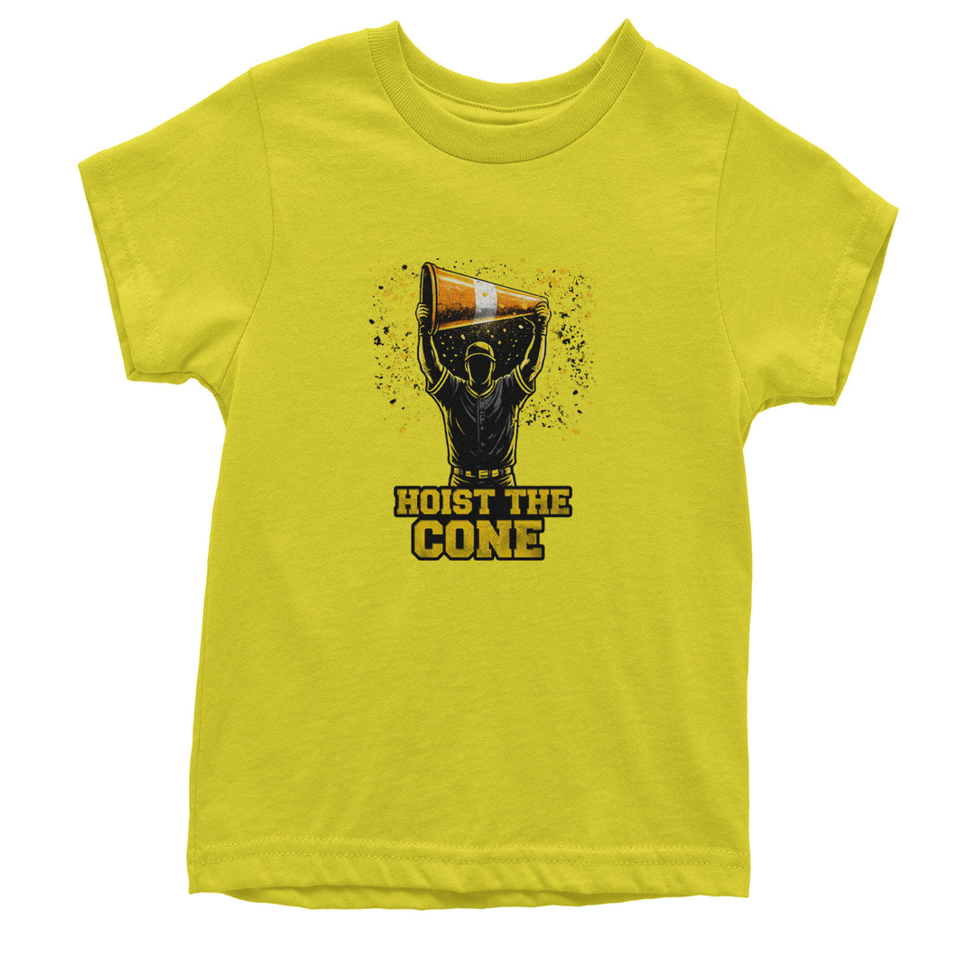 Hoist The Cone Pittsburgh Pride Youth T-shirt Yellow
