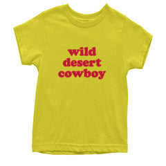 Wild Desert Cowboy Country Youth T-shirt Yellow