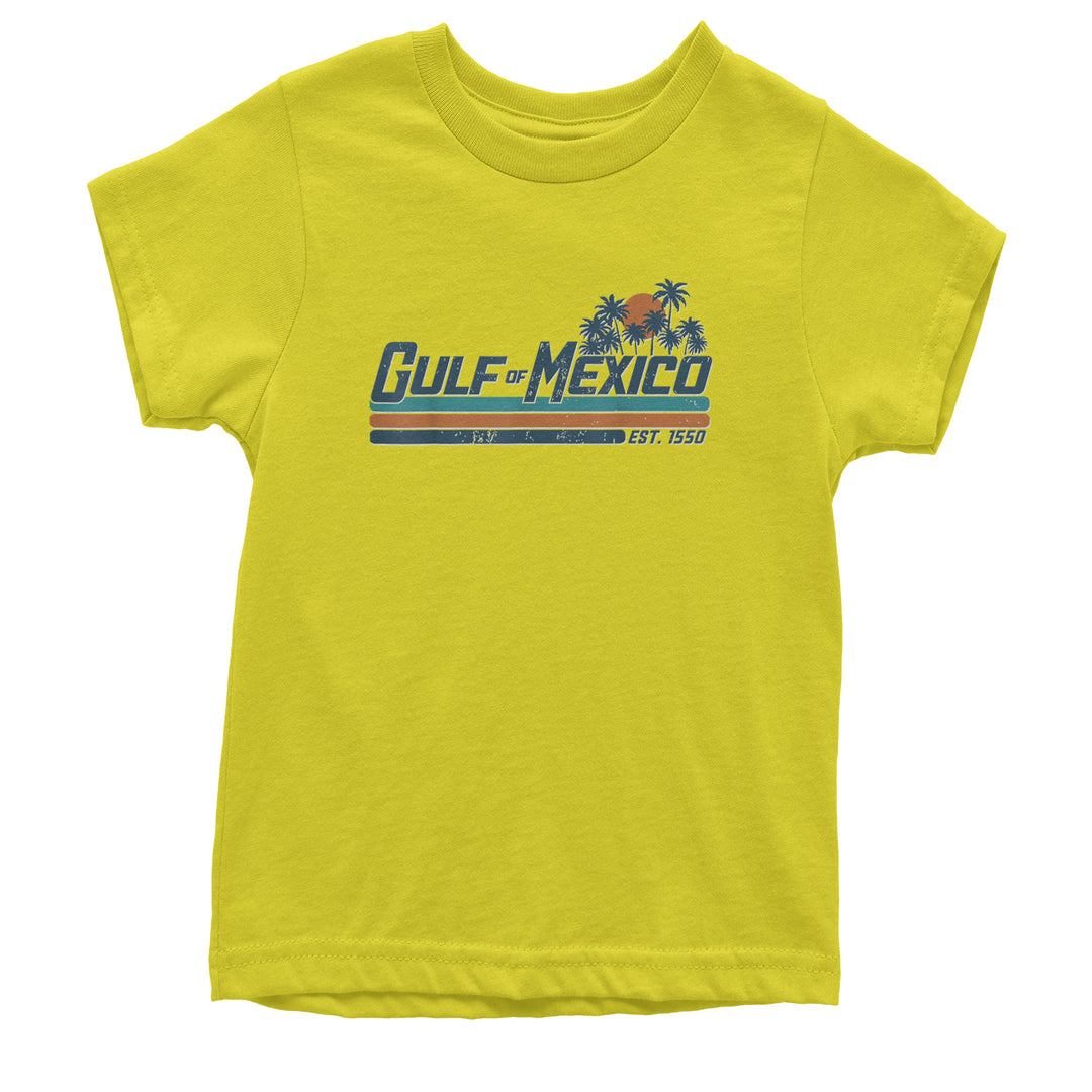 Gulf Of Mexico Established Year 1550 Youth T-shirt Yellow