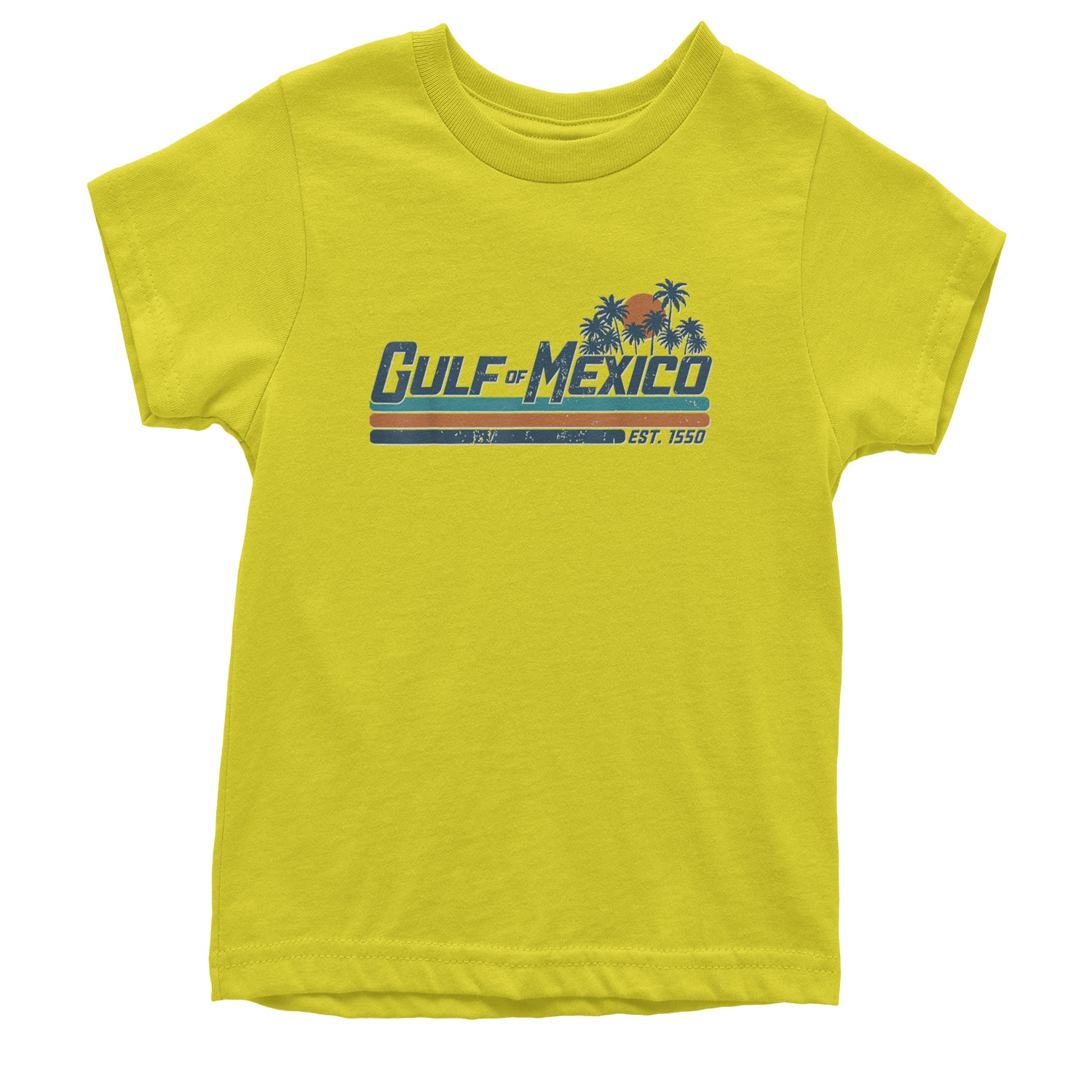 Gulf Of Mexico Established Year 1550 Youth T-shirt Yellow