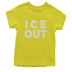 Ice Out Protest Youth T-shirt Yellow