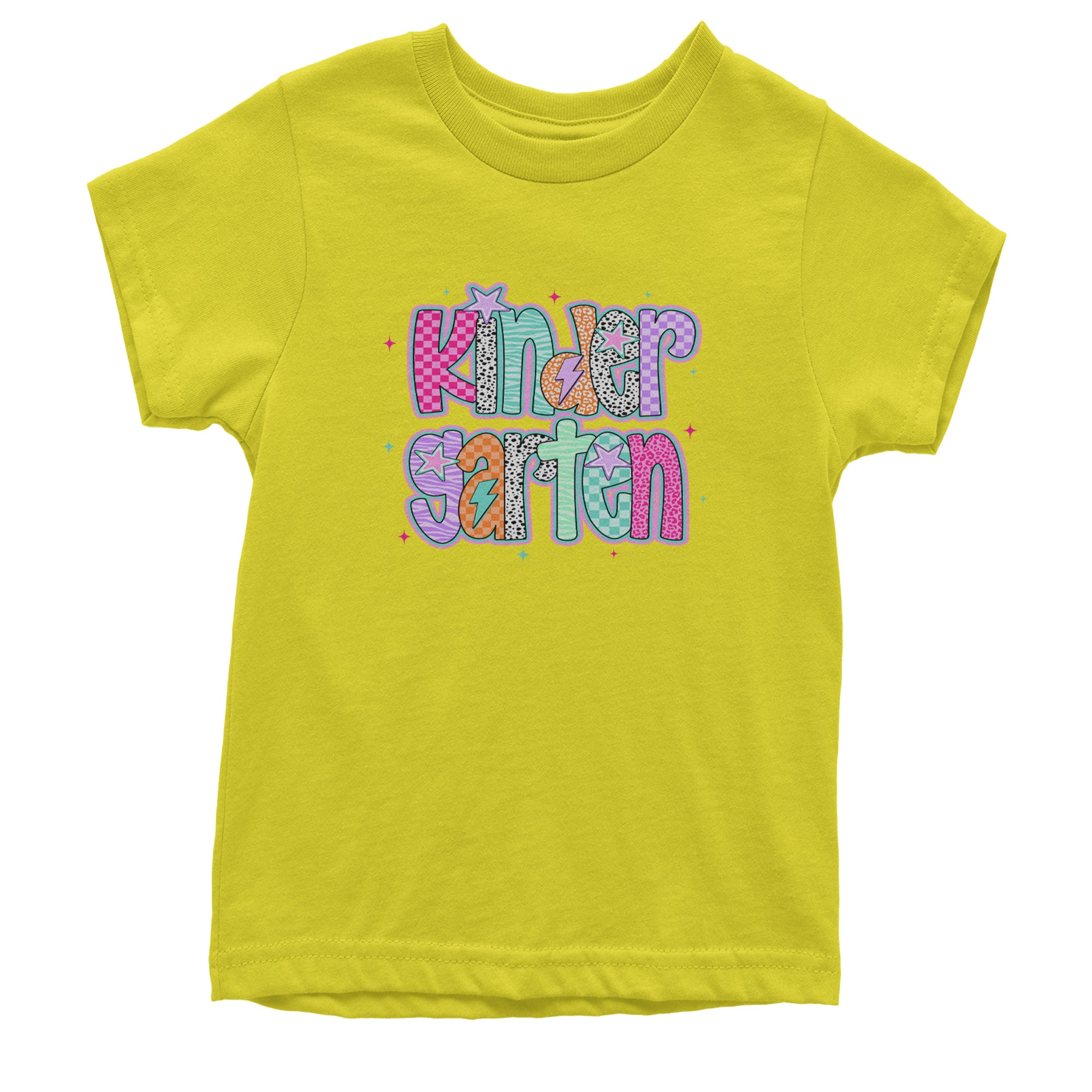 Kindergarten Cutie Colorful Back to School Youth T-shirt Yellow
