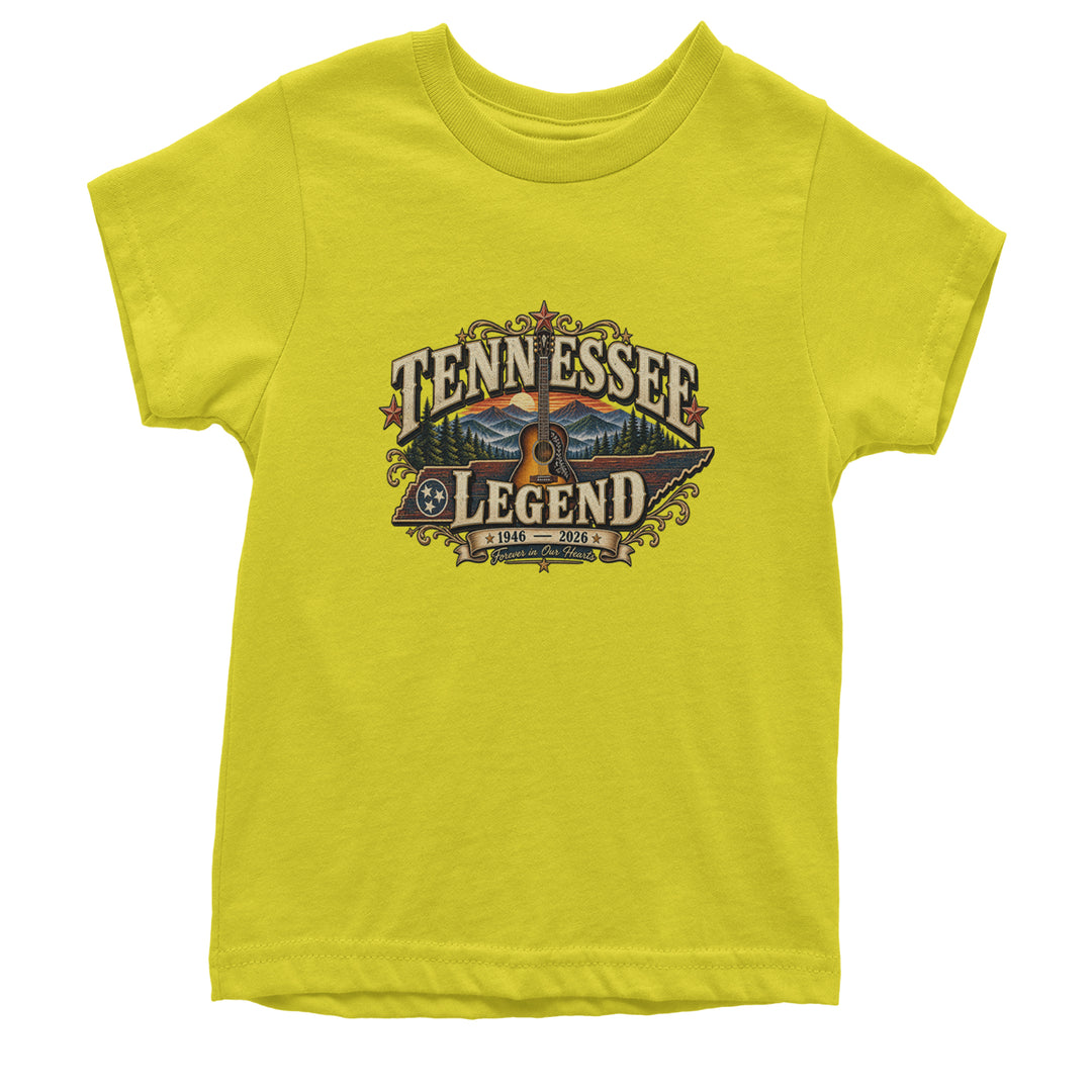 Tennessee Legend Country Music Dolly Youth T-shirt Yellow