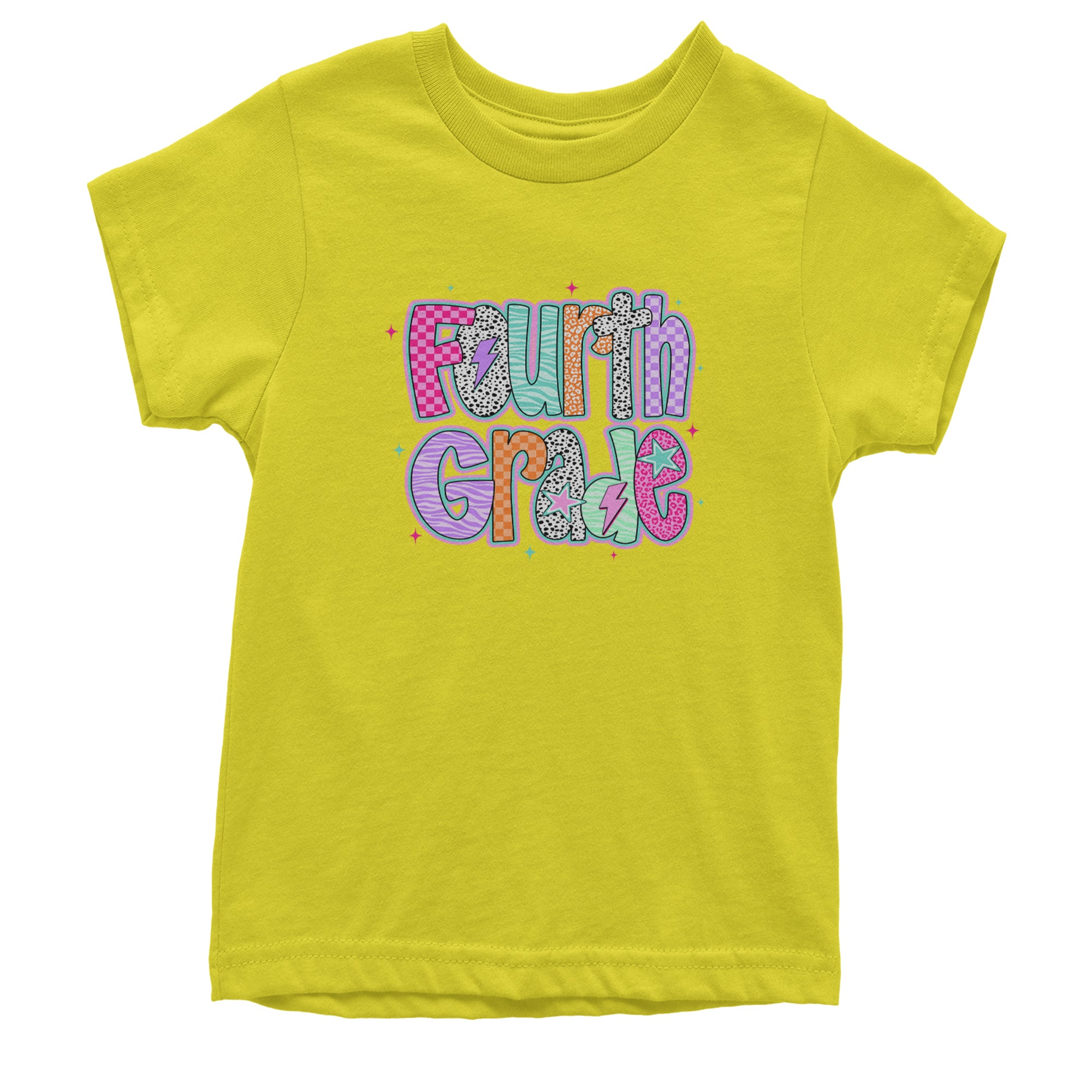Fourth Grade Fierce Colorful Back to School Youth T-shirt Yellow