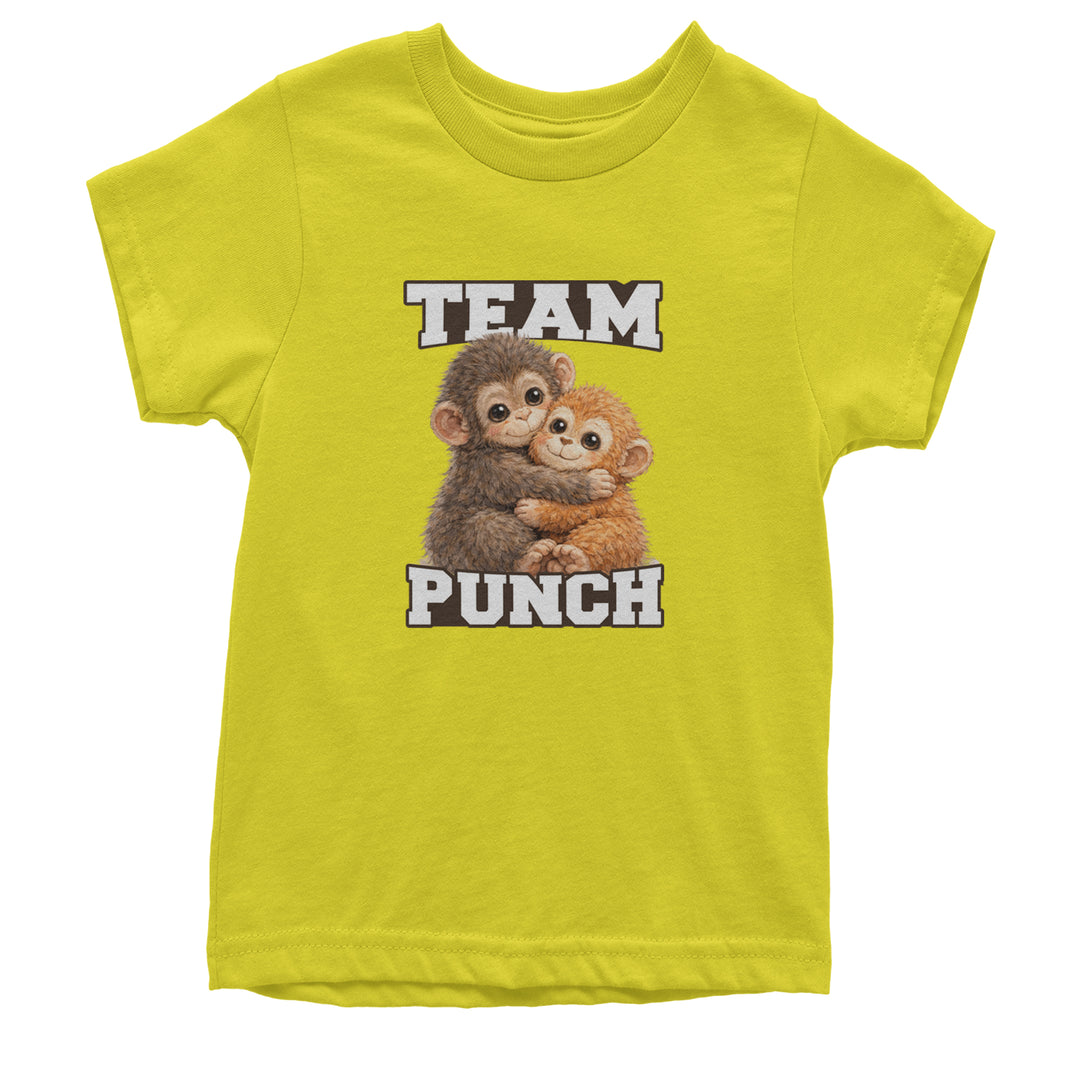 Team Punch Panchi-kun Monkey Youth T-shirt Yellow