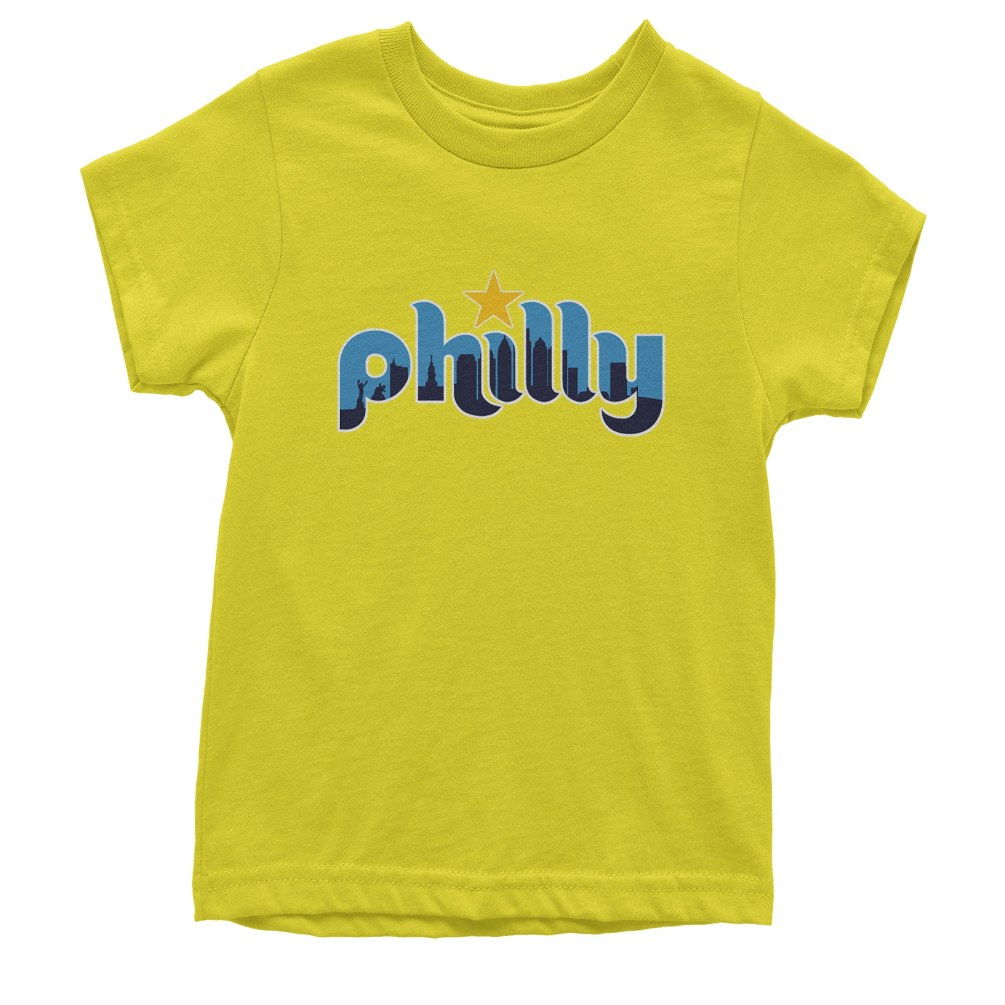 Skyline Philly Philadelphia Youth T-shirt Yellow