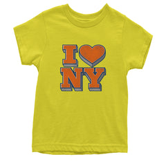 New York City Pride Heart Youth T-shirt Yellow