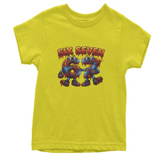 67 Lava Lightning Six Seven Meme Youth T-shirt Yellow