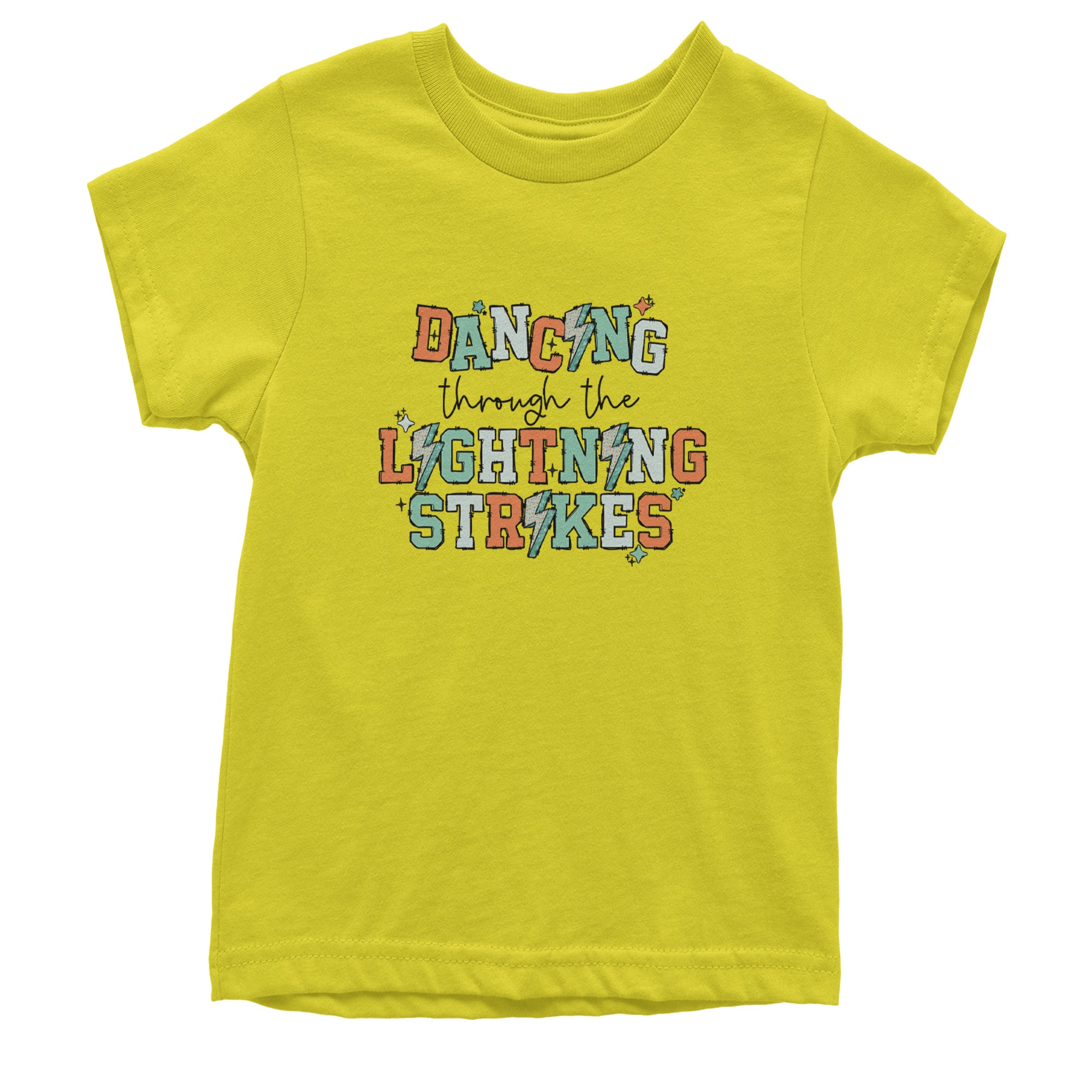 Dancing Through The Lightning Strikes Youth T-shirt Yellow