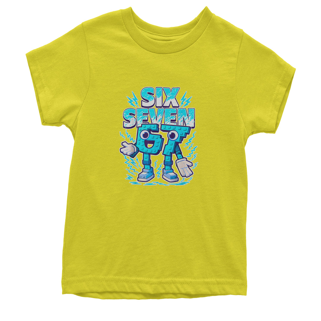67 Brainrot Meme Slang Youth T-shirt Yellow