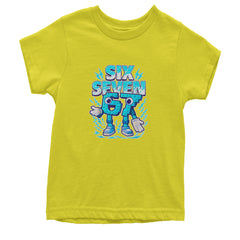 67 Brainrot Meme Slang Youth T-shirt Yellow