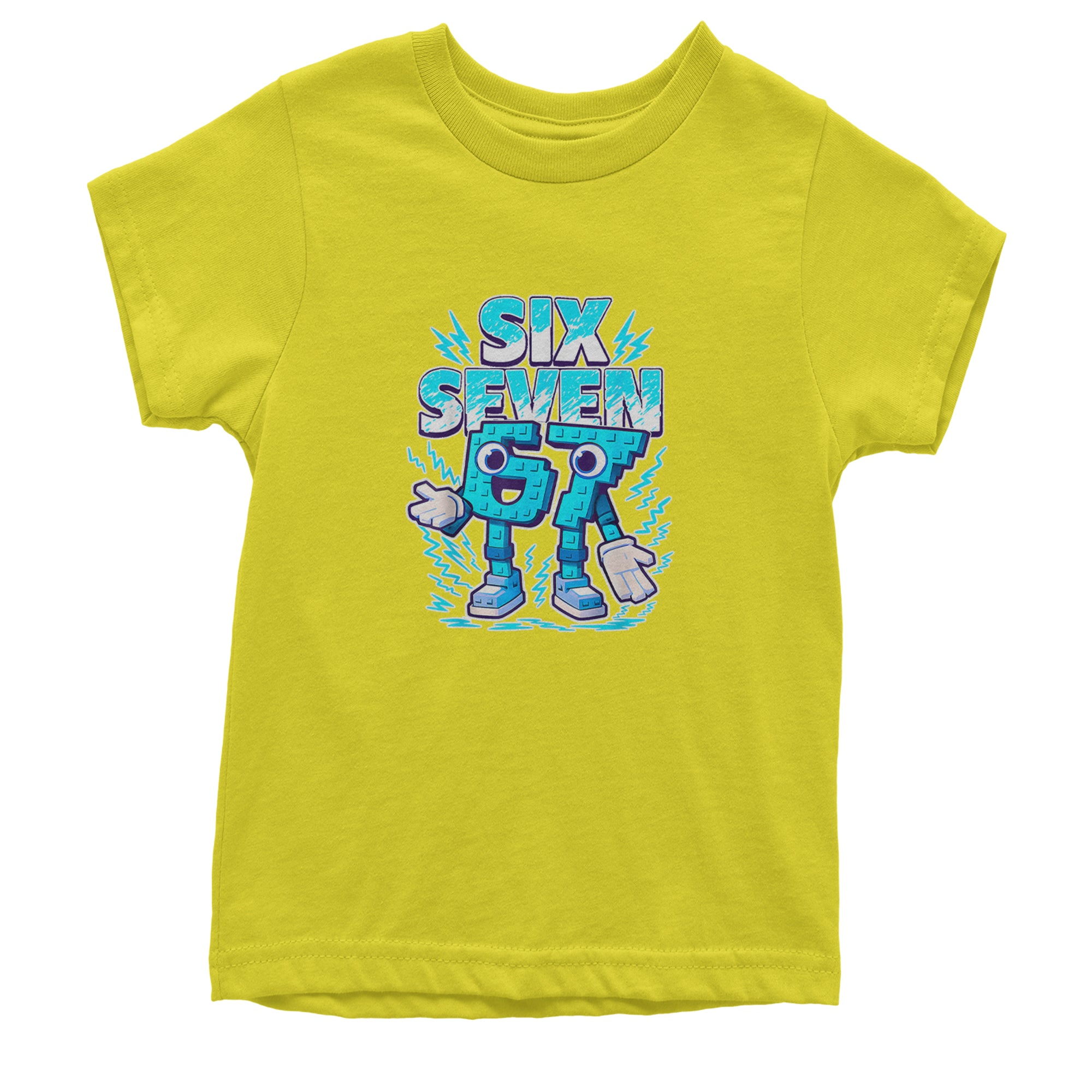 67 Brainrot Meme Slang Youth T-shirt Yellow