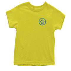 TLC To Love a Canine Dog Rescue Teal Youth T-shirt Yellow