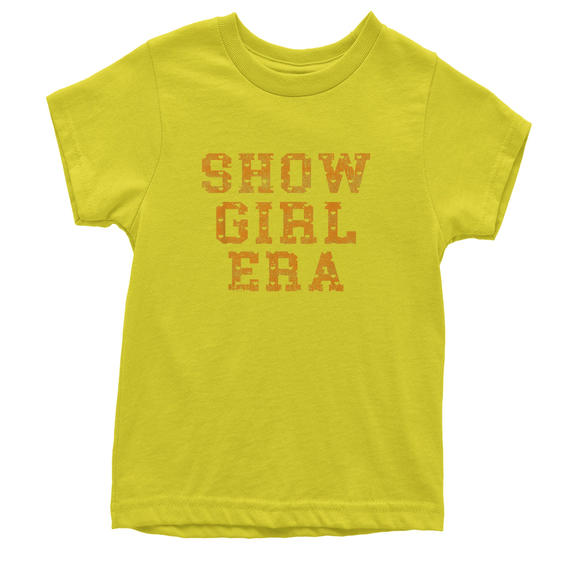 Vintage Showgirl Era Heart Youth T-shirt Yellow