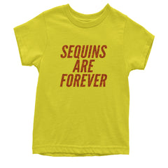 Sequins Are Forever Retro Glam Youth T-shirt Yellow