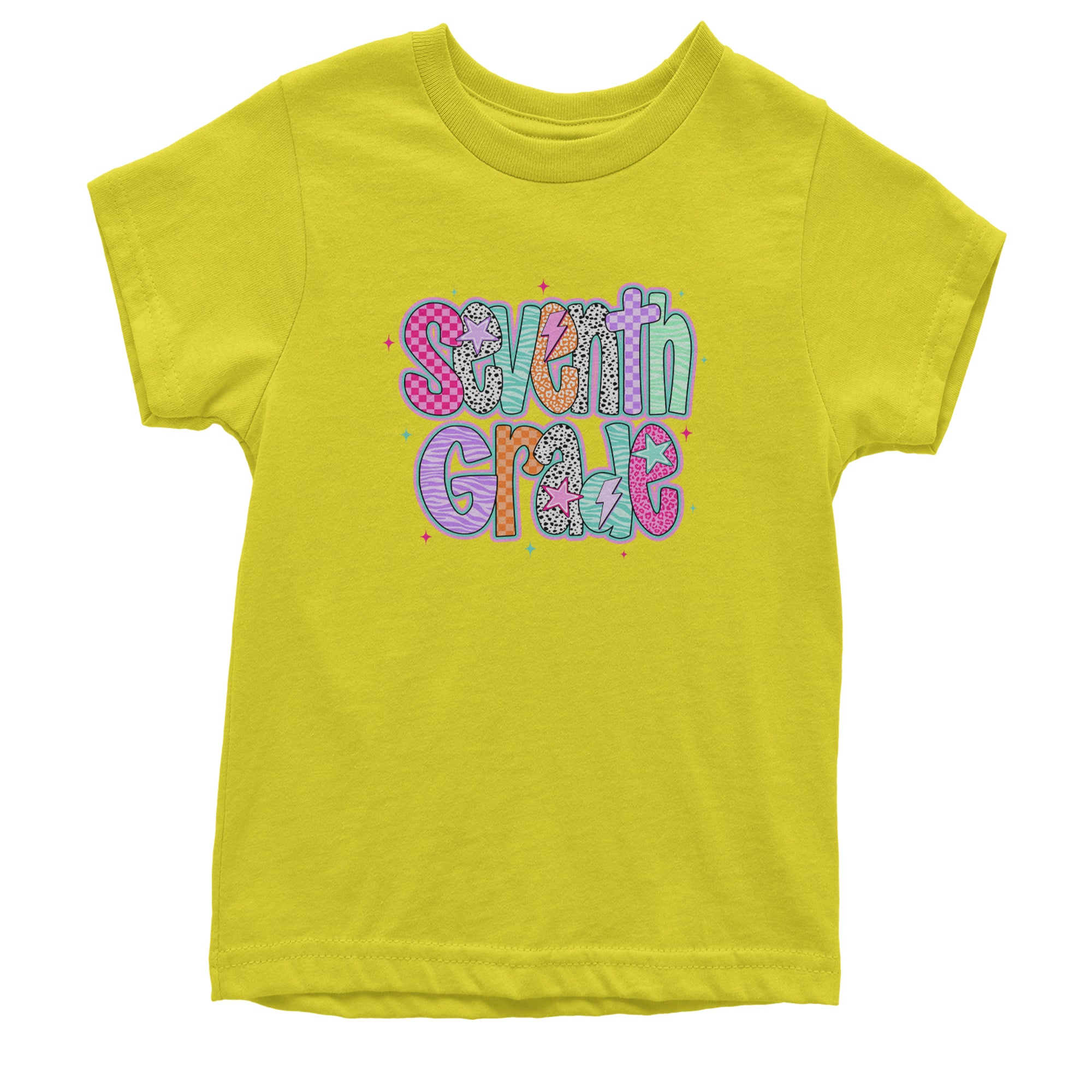 Seventh Grade Swagger Colorful Back to School Youth T-shirt Yellow