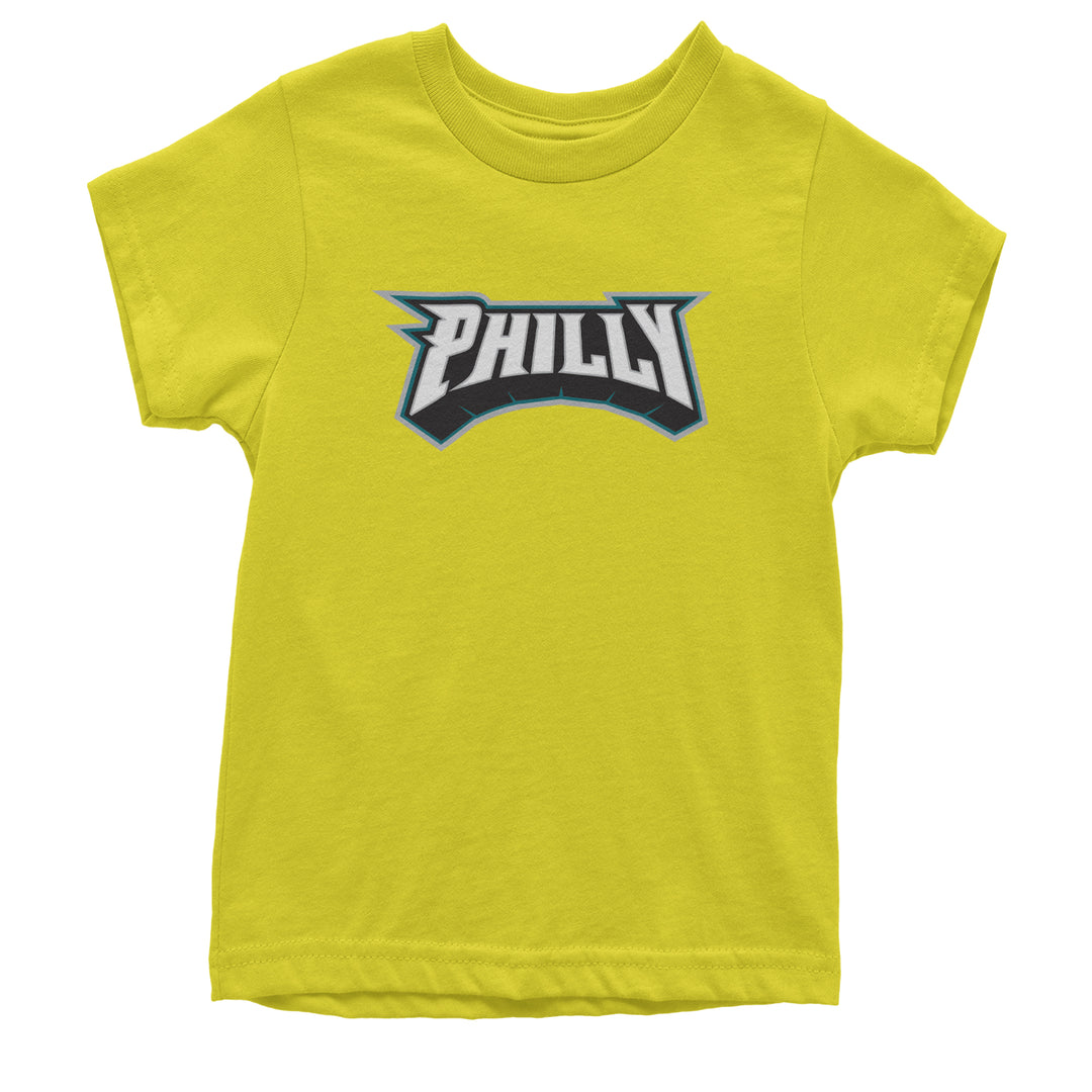 Philly Bold Block Throwback Youth T-shirt Yellow