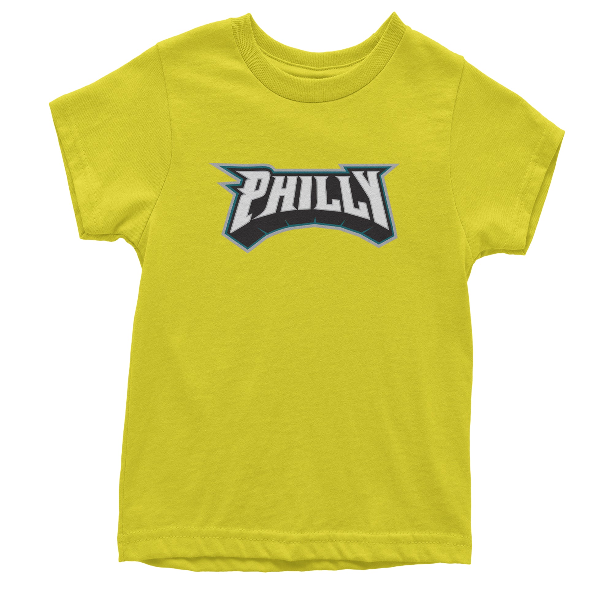Philly Bold Block Throwback Youth T-shirt Yellow