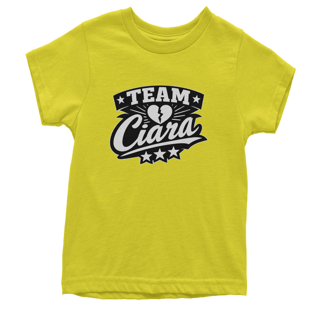 Team Ciara Scamanda Broken Heart Youth T-shirt Yellow