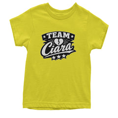 Team Ciara Scamanda Broken Heart Youth T-shirt Yellow