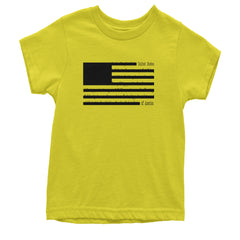 Redacted American Flag Youth T-shirt Yellow