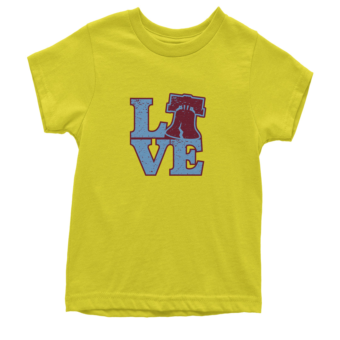 Love Philly Liberty Bell Youth T-shirt Yellow