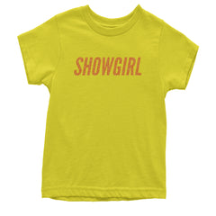 Showgirl Orange Glitter Youth T-shirt Yellow
