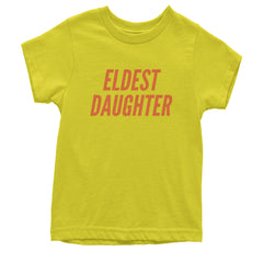 Eldest Daughter graphic on Kids' Heavyweight Cotton T-Shirt in Yellow