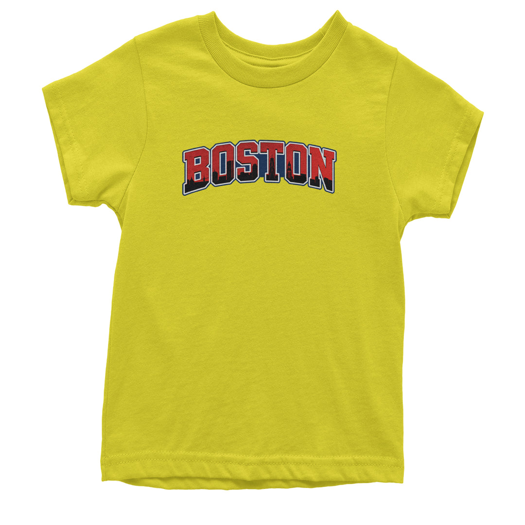 Boston City Pride Skyline Youth T-shirt Yellow