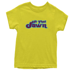 Hit That Jawn Philly Baseball graphic on Kids' Heavyweight Cotton T-Shirt in Yellow