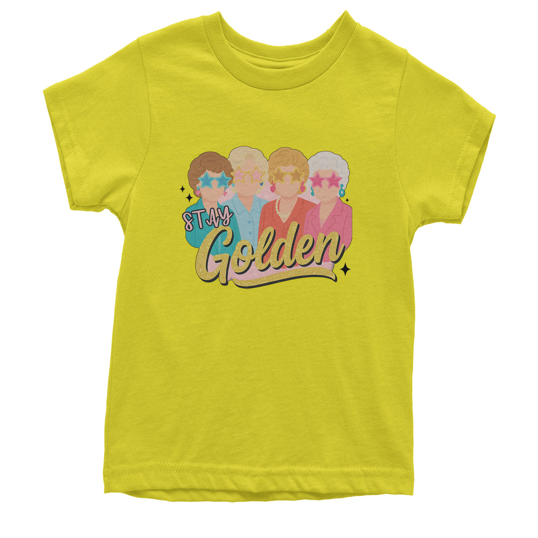 Stay Golden Girls Retro Youth T-shirt Yellow