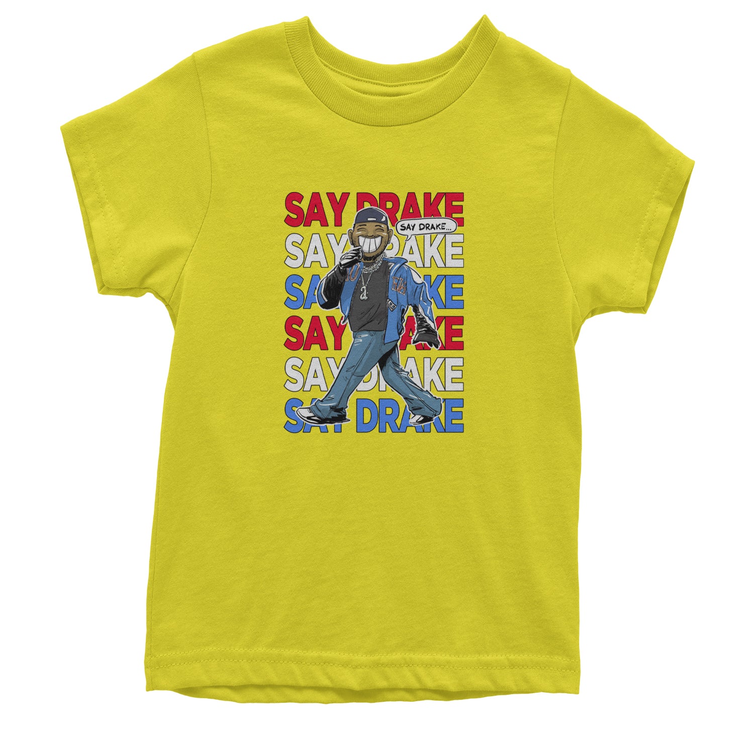 Say Drake Smiling Meme Mustard Youth T-shirt Yellow