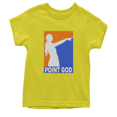 Point God Cunningham Basketball Pointing Meme  Youth T-shirt Yellow