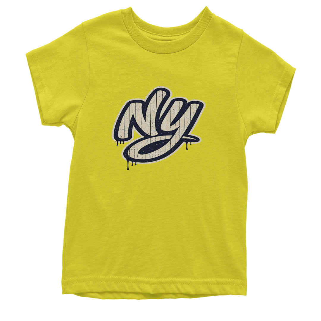 NYC New York City Grunge Street Youth T-shirt Yellow