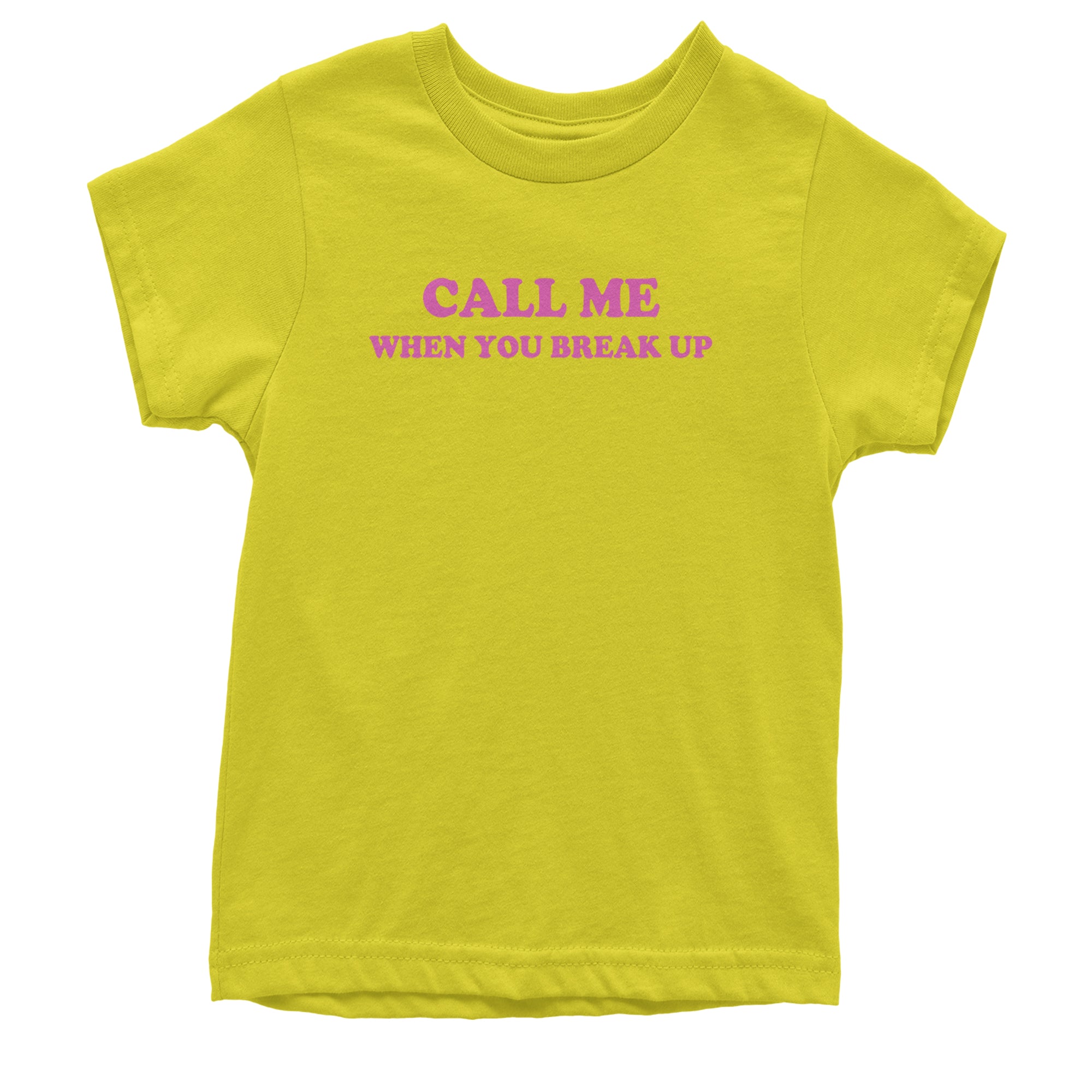 Call ME When You Break Up Youth T-shirt Yellow