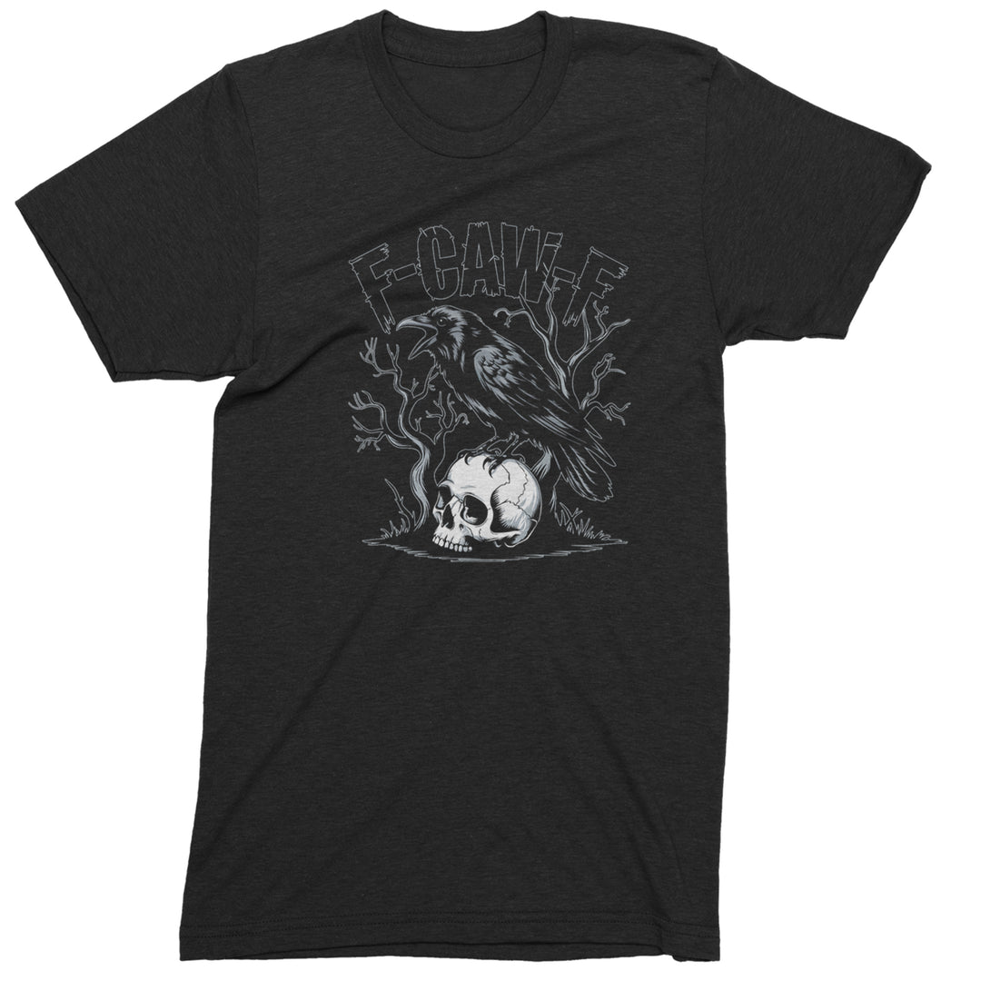 F-Caw-F Crow On Skull F-ck Off Gothic Men&