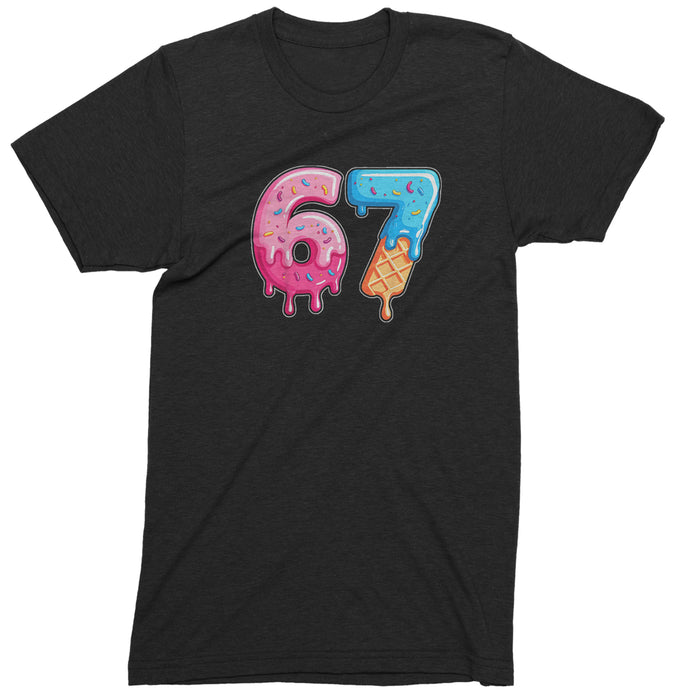 67 Dripping Ice Cream Donut Melt Mens T-shirt