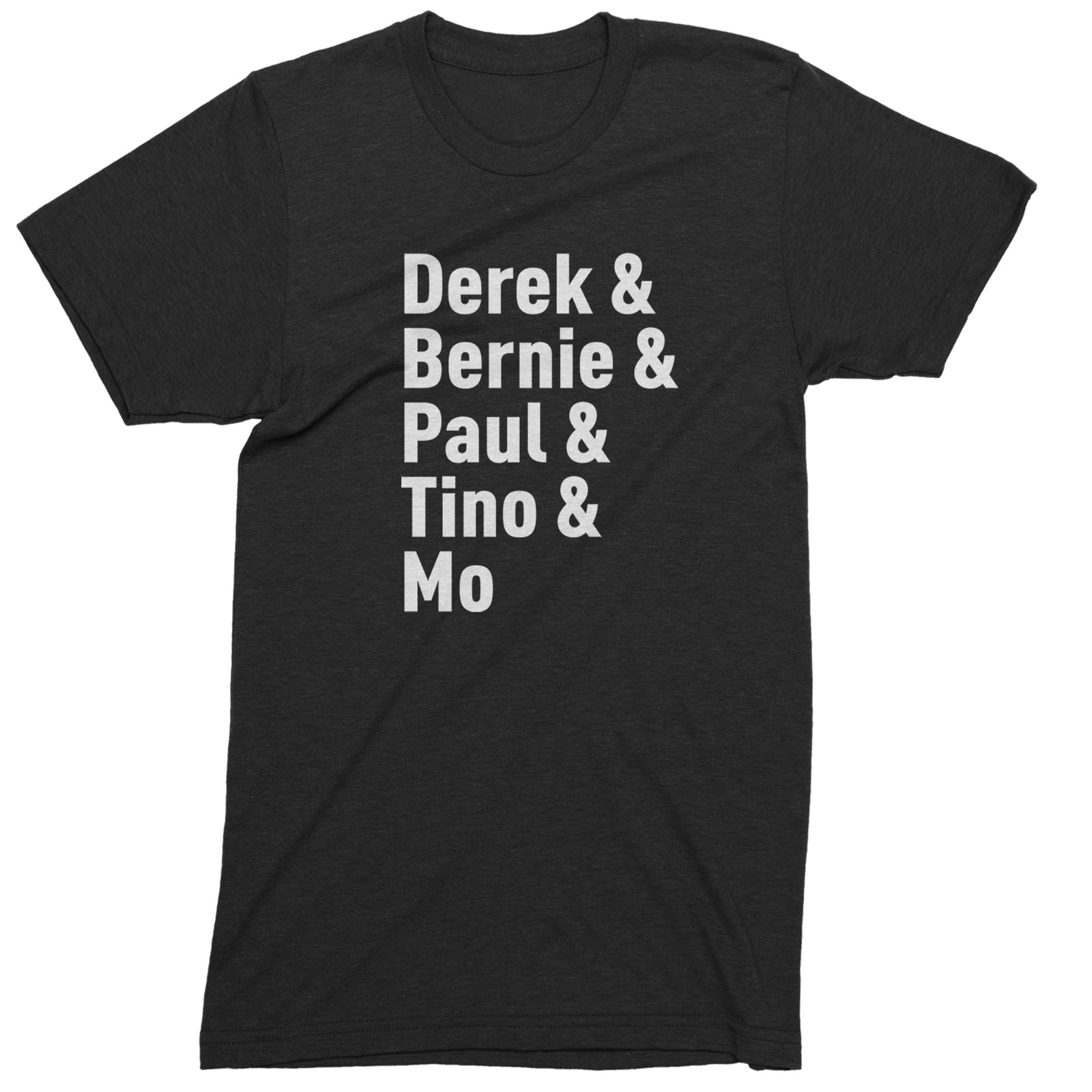 Derek & Bernie & Paul & Tino & Mo Mens T-shirt Black