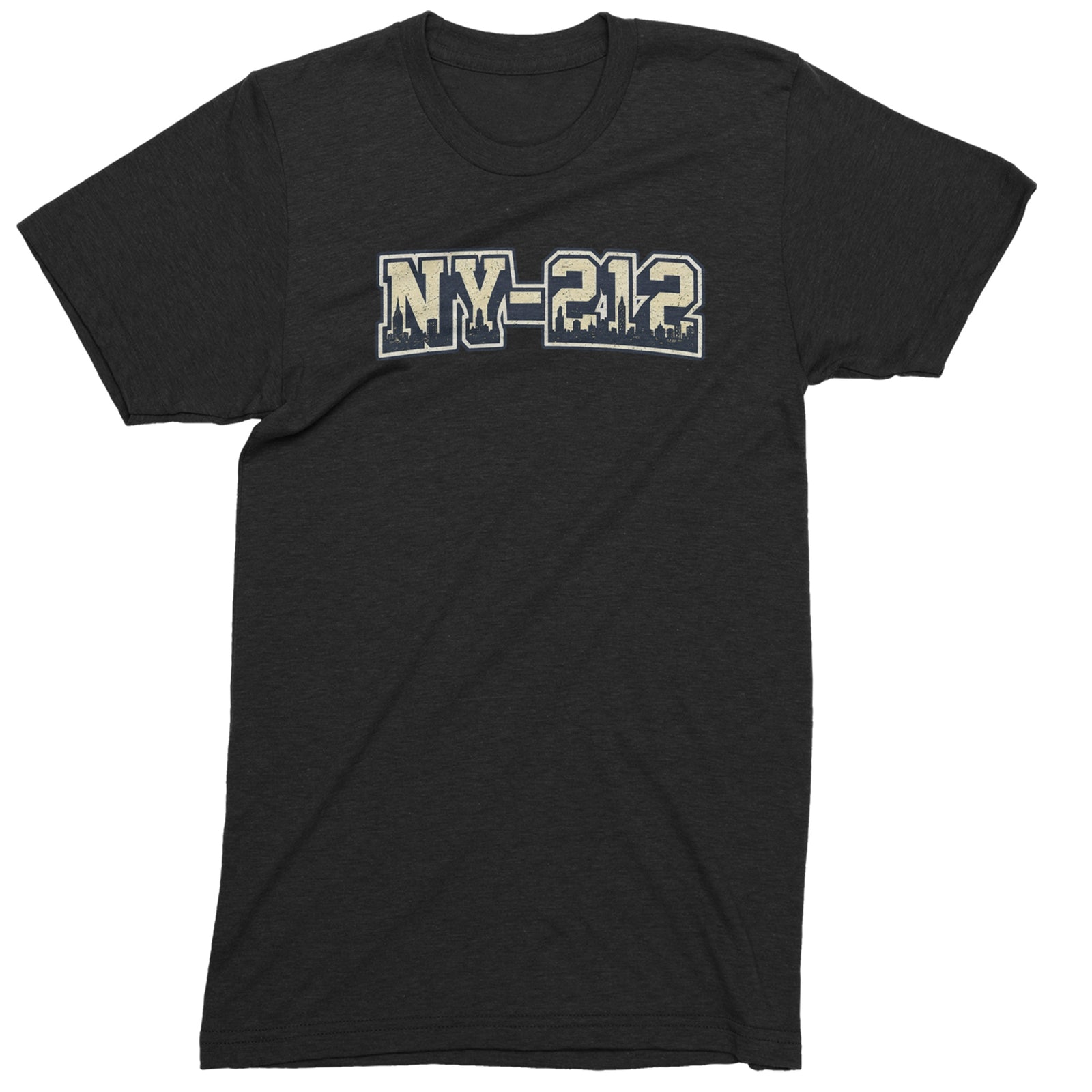 New York City 212 Area Code Skyline  Mens T-shirt Black
