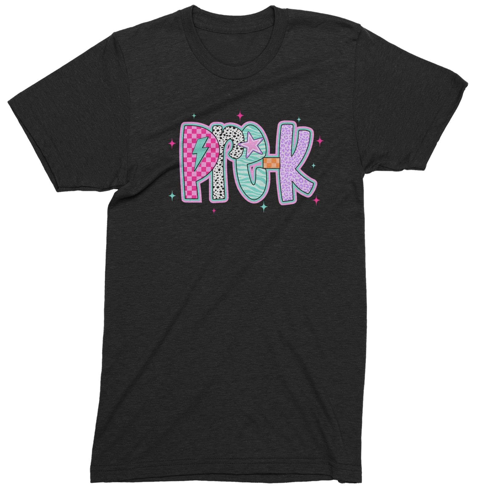 Pre-K Party Time Colorful Back to School Men's T-shirt Black