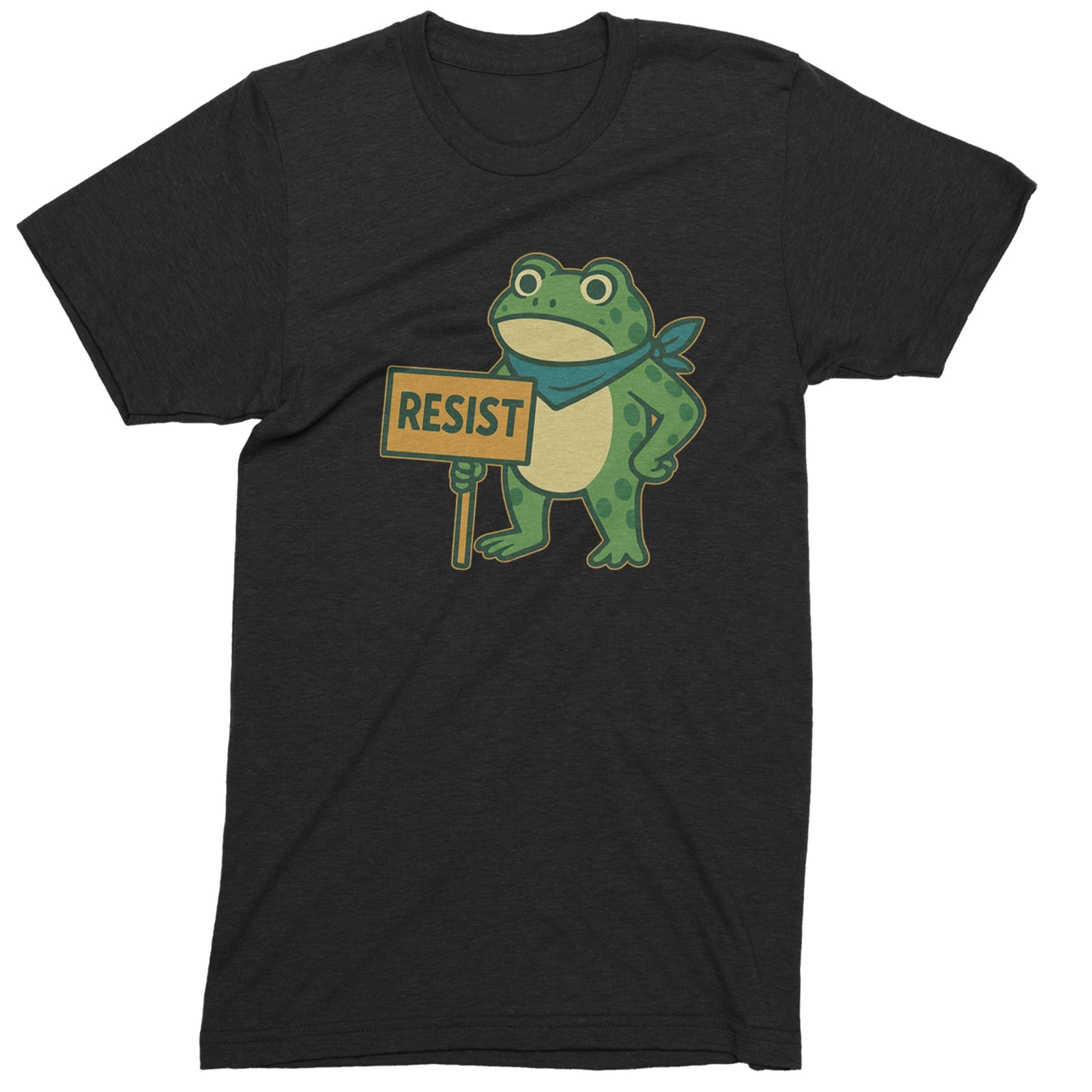 Sign Resist Meme Frog Protest Mens T-shirt Black