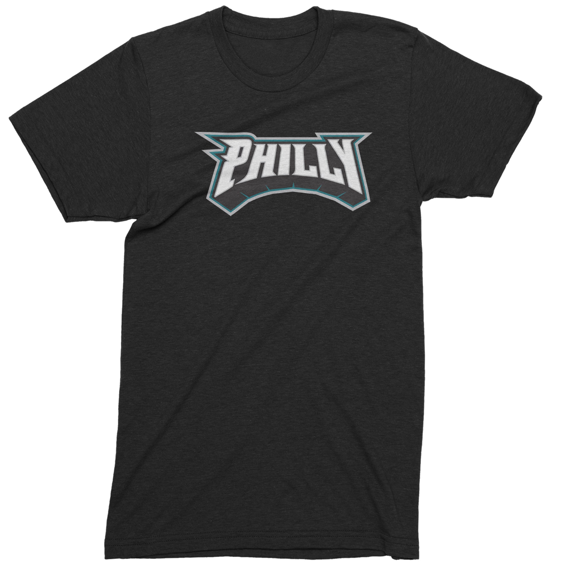 Philly Bold Block Throwback Mens T-shirt Black
