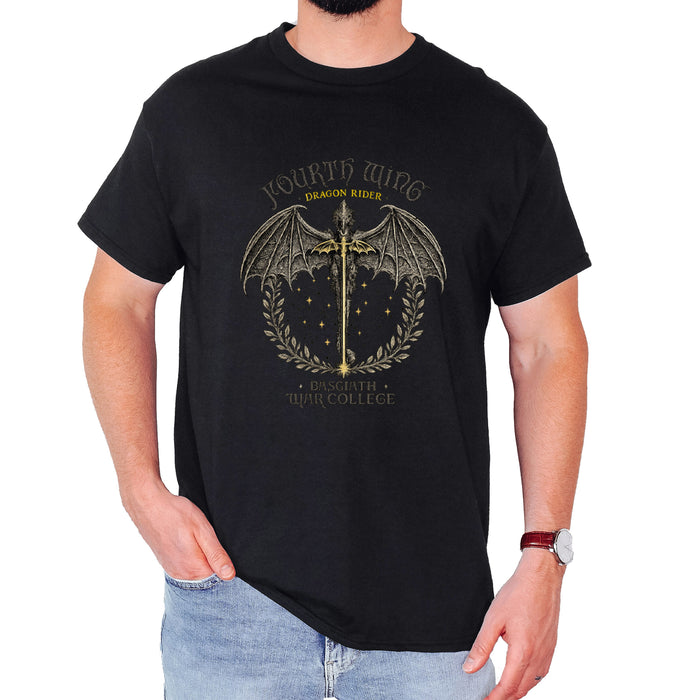Fourth Wing Dragon Rider Vintage Basgiath War College Mens T-shirt
