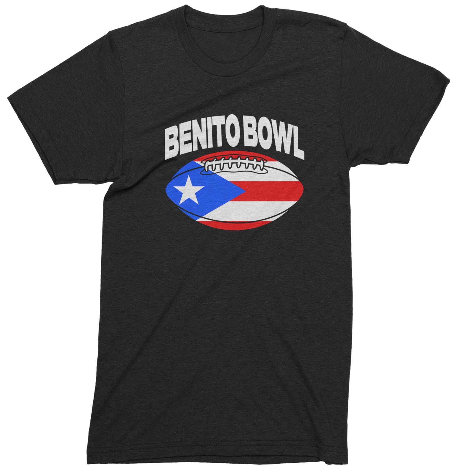 Benito Bowl Puerto Rico Football Mens T-shirt Black
